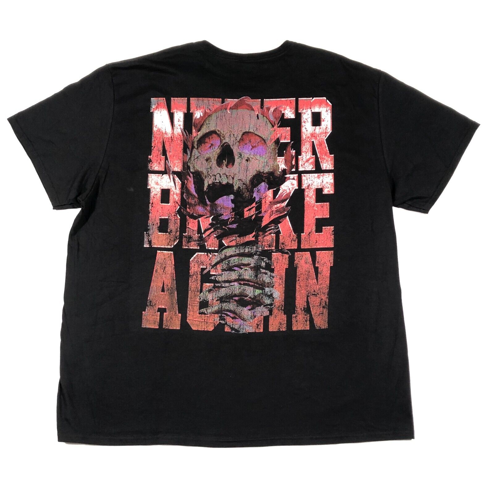 Never Broke Again Skull Logo Black Red Tee T Shirt Size 3xl Xxxl Streetwear B1